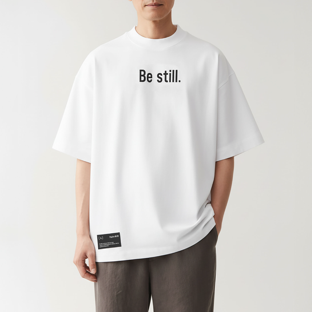 Be still. – Men’s Oversized (Bold)