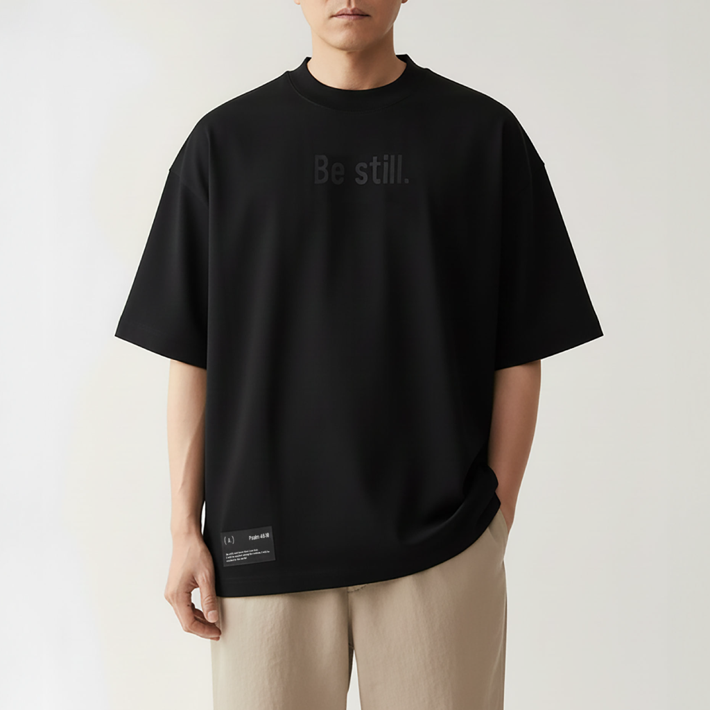Be still. – Men’s Oversized (Quiet)