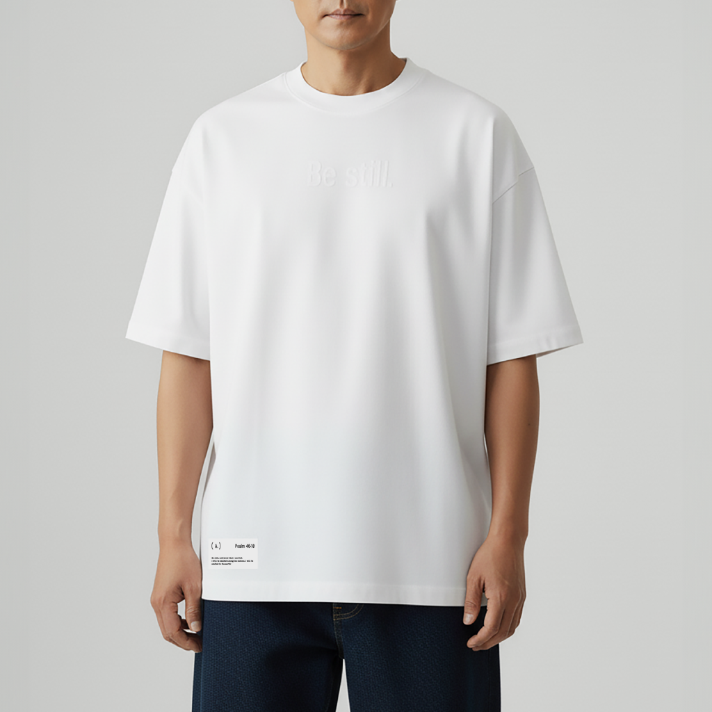 Be still. – Men’s Oversized (Quiet)